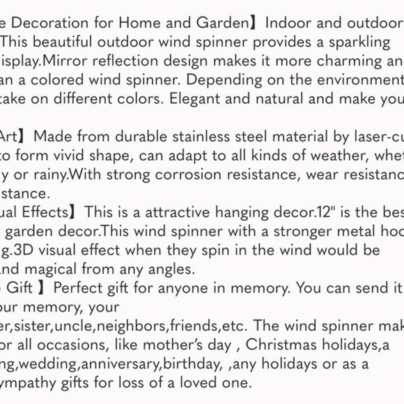 Wind Spinner 3D Stainless Steel Metal Sculptures Decorations, 3D Water Droplets - Picture 7 of 7